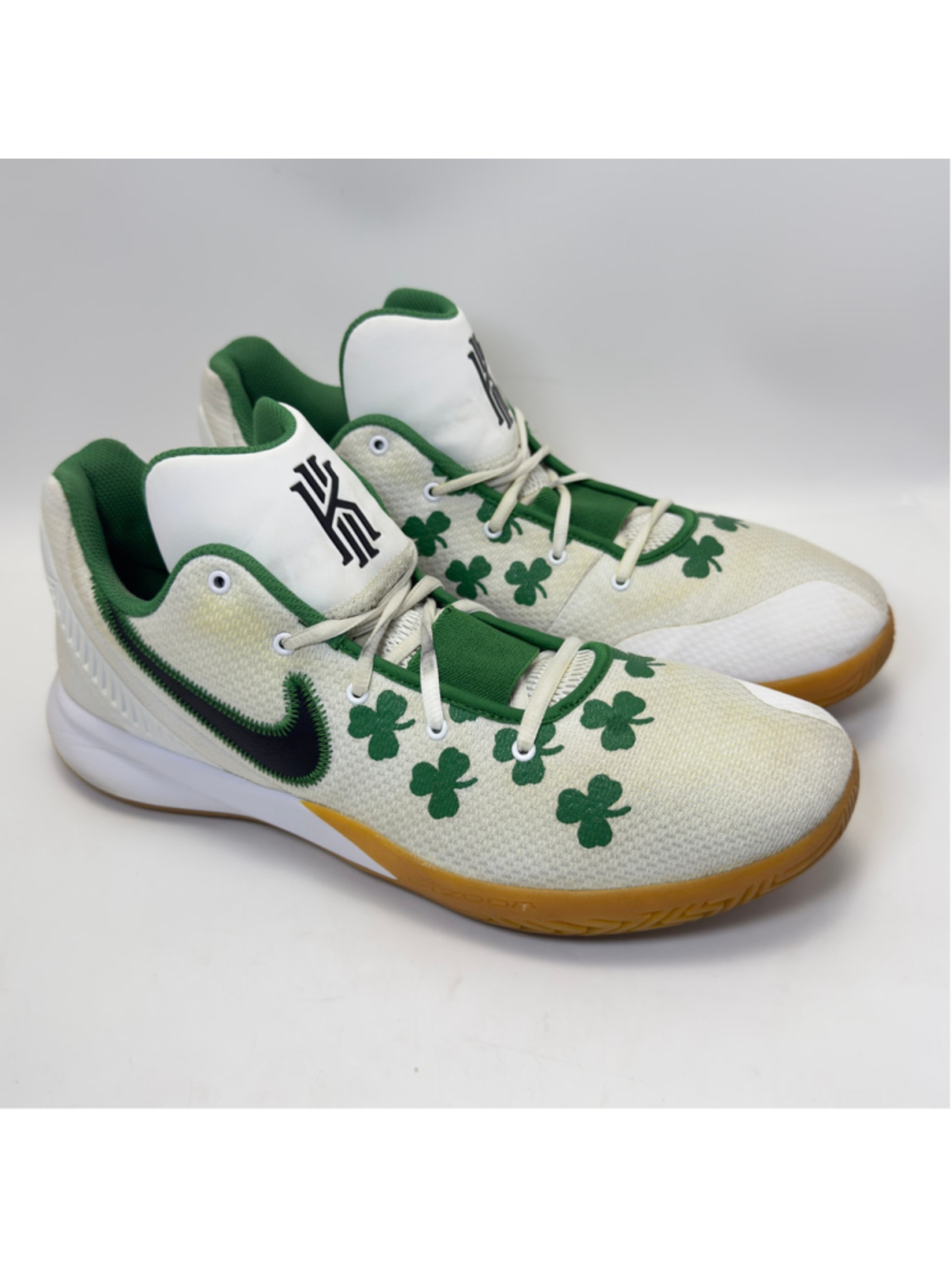 Men's Nike Kyrie Flytrap II Celtics Basketball Sneakers Size 14 White Green - Picture 11 of 12